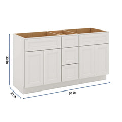 J&K Pure B5 Vanity Sink Combo 60" W x 33" H x 21" D