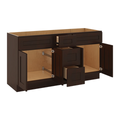 J&K Java Coffee S1 Vanity Sink Combo 60" W x 33" H x 21" D