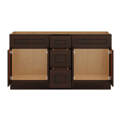 J&K Java Coffee S1 Vanity Sink Combo 60" W x 33" H x 21" D