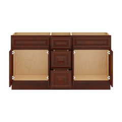 J&K Mahogany J5 Vanity Sink Combo 60" W x 33" H x 21" D