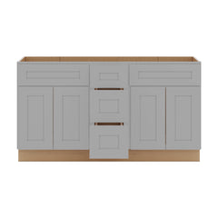 J&K Castle Grey S5 Vanity Sink Combo 60" W x 33" H x 21" D