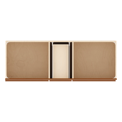 J&K Mocha Glazed K10 Vanity Sink Combo 60" W x 33" H x 21" D