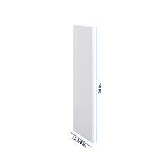Modernform Cabinet Matte White 3/4" W X 36" H X 12 3/4" D Wall End Panel