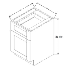 Fabuwood Allure Fusion Timber 18" W X 28 1/2" H X 21" D File Drawer Base Cabinet