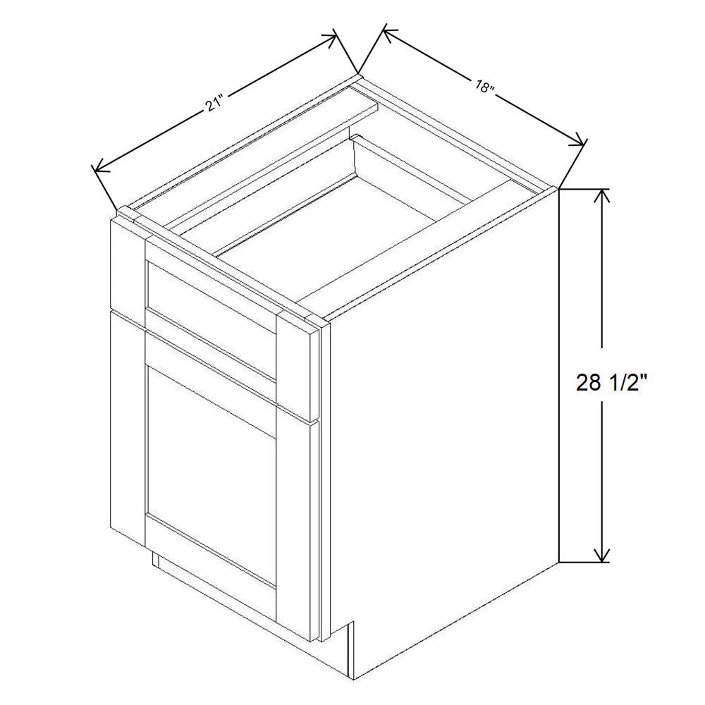 Fabuwood Allure Luna Timber 18"W File Base Drawer