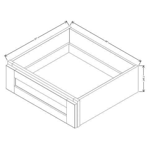 J&K Castle Grey S5 24" W x 7-1/2" H or 8-1/2" H Knee Drawer