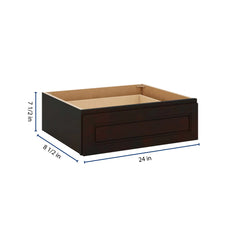 J&K Espresso K8 24" W x 7-1/2" H or 8-1/2" H Knee Drawer