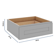 J&K Castle Grey S5 24" W x 7-1/2" H or 8-1/2" H Knee Drawer