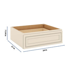 J&K Pearl Glazed H9 24" W x 7-1/2" H or 8-1/2" H Knee Drawer
