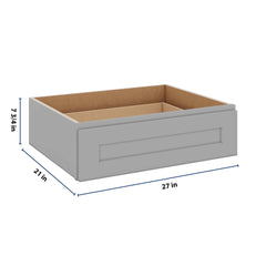 J&K Castle Grey S5 27" W x 7-1/2" H or 8-1/2" H Knee Drawer