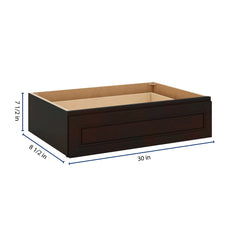 J&K Espresso K8 30" W x 7-1/2" H or 8-1/2" H Knee Drawer
