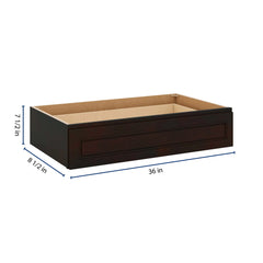 J&K Espresso K8 36" W x 7-1/2" H or 8-1/2" H Knee Drawer