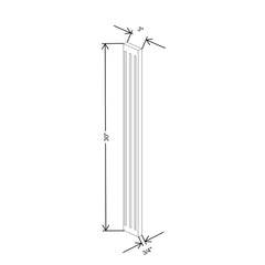 Wolf Classic Hanover White Paint Fluted Filler 3"W X 30"H