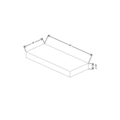 Fabuwood Ovela Catalina Bianco Matte 24" W x 2 1/2" H x 10" D Black Matte Floating Shelf