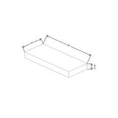 Fabuwood Ovela Catalina Ida 1 24" W x 2 1/2" H x 10" D Walnut Floating Shelf