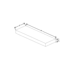 Fabuwood Ovela Catalina Rosales 1 30" W x 2 1/2" H x 10" D Black Matte Floating Shelf