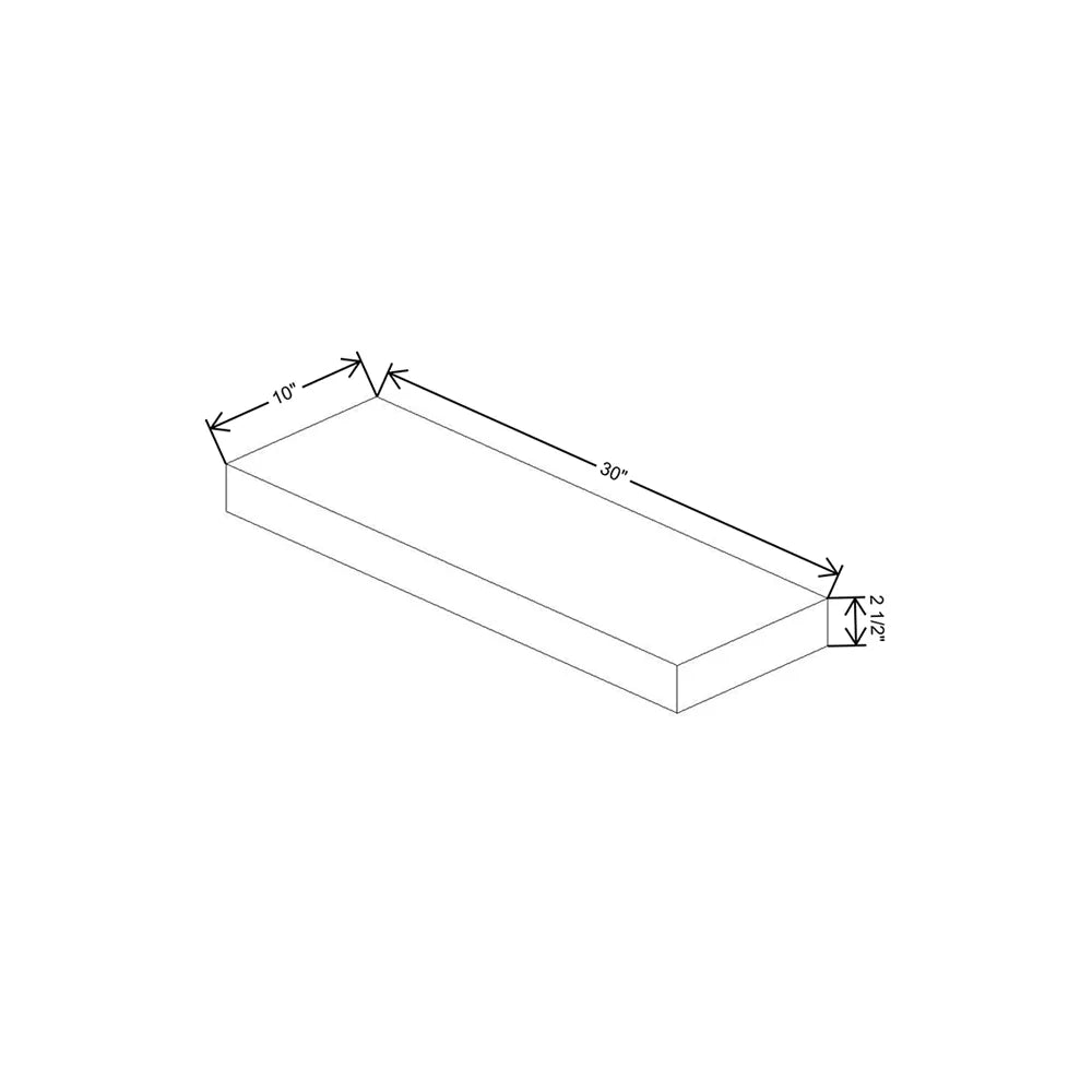 Fabuwood Illume Tuscany Muratti 4 30" W x 2 1/2" H x 10" D Timber Floating Shelf
