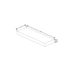 Fabuwood Ovela Catalina Bianco Gloss 30" W x 2 1/2" H x 10" D Walnut Floating Shelf