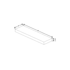 Fabuwood Illume Tuscany Muratti 4 36" W x 2 1/2" H x 10" D Walnut Floating Shelf