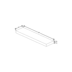 Fabuwood Ovela Catalina Como Ash 1 42" W x 2 1/2" H x 10" D Timber Floating Shelf