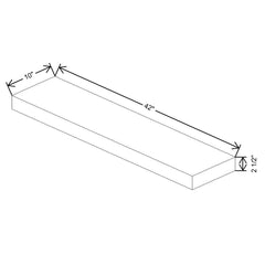 Fabuwood Allure Echo Dove 42" W X 2 1/2" H X 10" D Floating Shelf