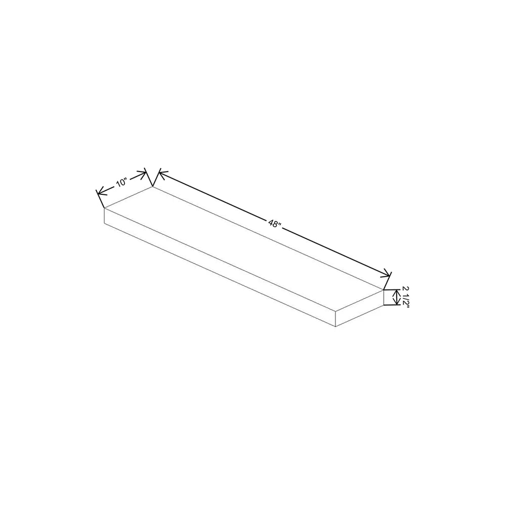 Fabuwood Illume Tuscany Muratti 4 48" W x 2 1/2" H x 10" D Black Matte Floating Shelf