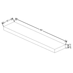 Fabuwood Allure Galaxy Izel Blue 48" W X 2 1/2" H X 10" D Floating Shelf