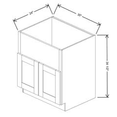 Fabuwood Allure Galaxy Desert Oak 30" W X 34 1/2" H X 24" D Farm Sink Base Cabinet