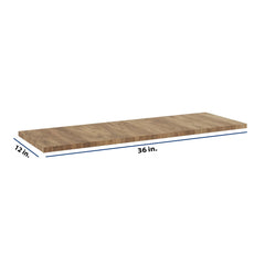Modernform Cabinet Walnut 36" W X 3/4" H X 12" D Floating Shelf