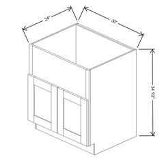 J&K Naval B7 Base Farm Sink - 30" W