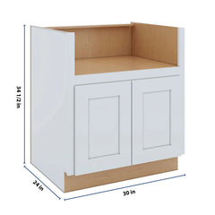 J&K White Shaker S8 Base Farm Sink - 30" W