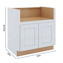 J&K White Shaker S8 Base Farm Sink - 33" W