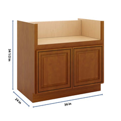 J&K Mocha Glazed K10 Base Farm Sink - 36" W
