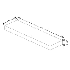 Wolf Classic Dartmouth 5-piece White Paint 36"W Floating Shelf