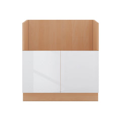 Modernform Cabinet Gloss White 33" W X 34 1/2" H X 24" D Farm Sink Base Cabinet