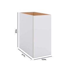 Modernform Cabinet Matte White 12" W X 24" H X 21" D Vanity Floating Full Height Single Door Cabinet