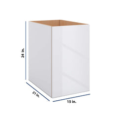 Modernform Cabinet Gloss White 15" W X 24" H X 21" D Vanity Floating Full Height Single Door Cabinet