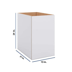 Modernform Cabinet Matte White 15" W X 24" H X 21" D Vanity Floating Full Height Single Door Cabinet