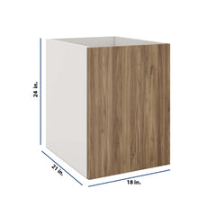 Modernform Cabinet Walnut 18" W X 24" H X 21" D Vanity Floating Full Height Single Door Cabinet