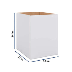 Modernform Cabinet Matte White 18" W X 24" H X 21" D Vanity Floating Full Height Single Door Cabinet