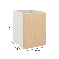 Modernform Cabinet Natural Oak 18" W X 24" H X 21" D Vanity Floating Full Height Single Door Cabinet