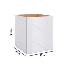 Modernform Cabinet Gloss White 21" W X 24" H X 21" D Vanity Floating Full Height Single Door Cabinet