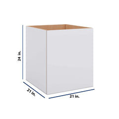 Modernform Cabinet Matte White 21" W X 24" H X 21" D Vanity Floating Full Height Single Door Cabinet