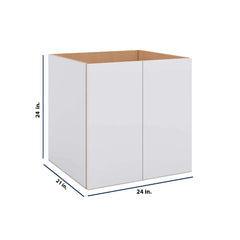 Modernform Cabinet Matte White 24" W X 24" H X 21" D Vanity Floating Full Height Double Door Cabinet