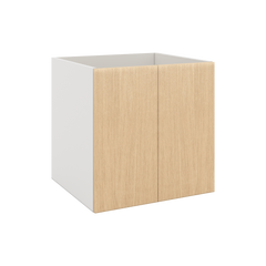 Modernform Cabinet Natural Oak 24" W X 24" H X 21" D Vanity Floating Full Height Double Door Cabinet