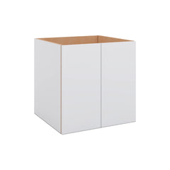 Modernform Cabinet Matte White 24" W X 24" H X 21" D Vanity Floating Full Height Double Door Cabinet