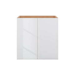 Modernform Cabinet Gloss White 24" W X 24" H X 21" D Vanity Floating Full Height Double Door Cabinet