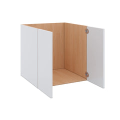 Modernform Cabinet Gloss White 24" W X 24" H X 21" D Vanity Floating Full Height Double Door Cabinet