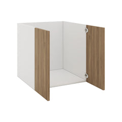Modernform Cabinet Walnut 24" W X 24" H X 21" D Vanity Floating Full Height Double Door Cabinet