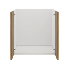 Modernform Cabinet Walnut 24" W X 24" H X 21" D Vanity Floating Full Height Double Door Cabinet